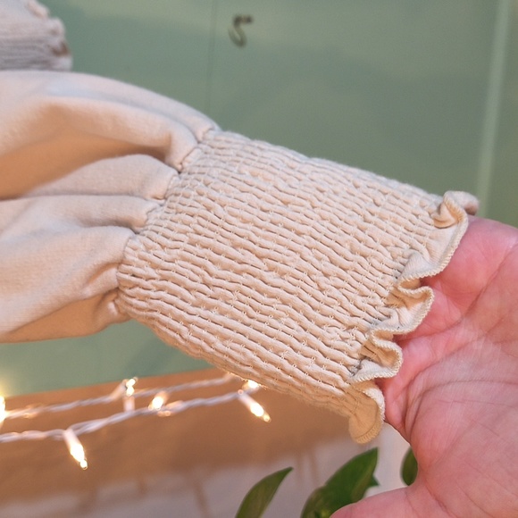 Women's Spiritual Gangster 🇺🇸 Made Bubble Crop Beige Cream Crew M - Picture 8 of 11